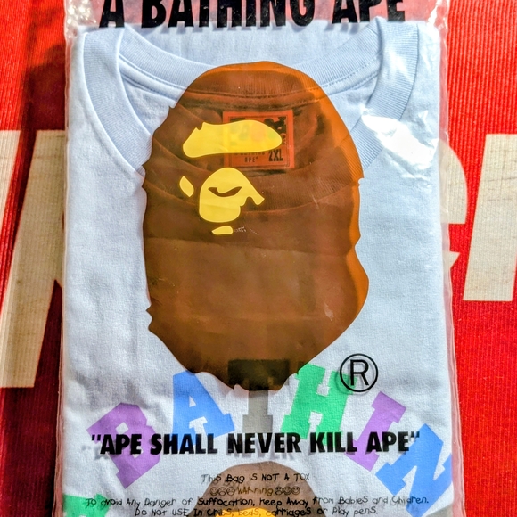 Bape Other - Bape Blue Tee with Iconic Logo